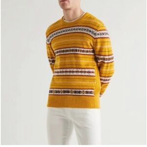 NWT Rag & Bone Wesley Fair Isle Wool Crewneck Sweater XL
